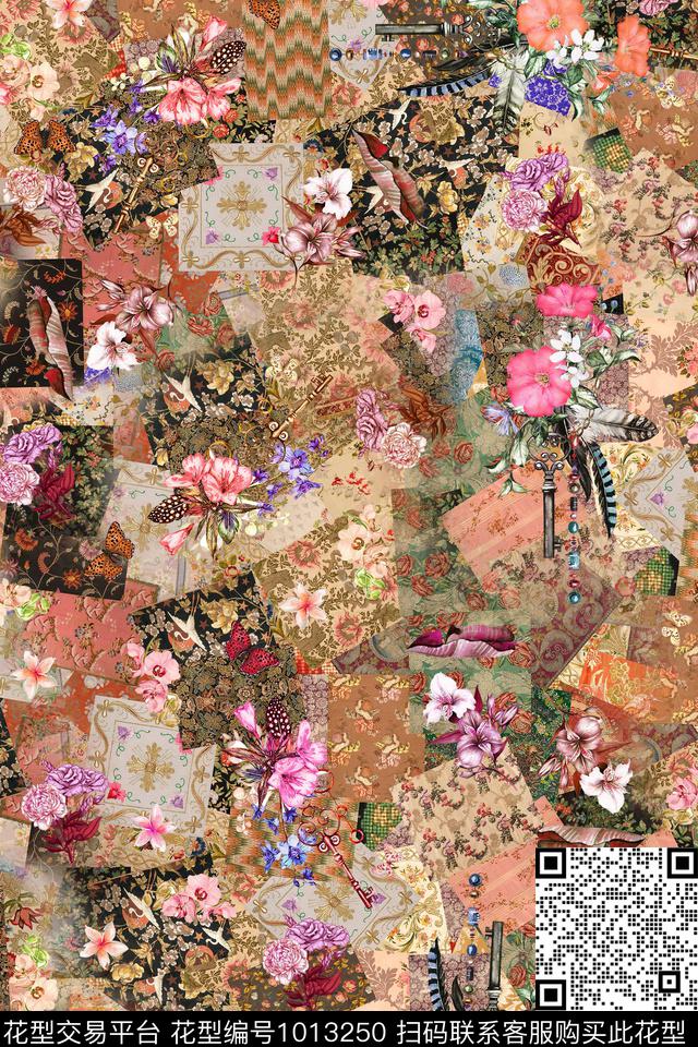 数码华亿平台植物花卉数码印花华亿平台下载（图片编号: 1013250） - 瓦栏（Walan）