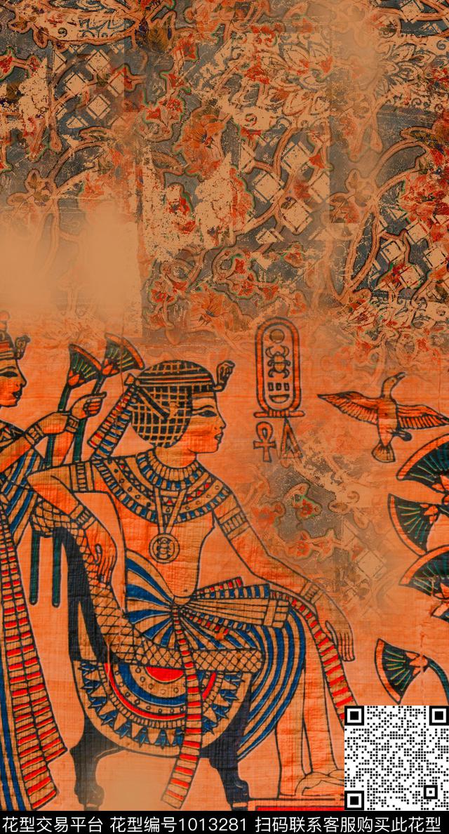 民族风香云纱复古数码印花华亿平台下载（图片编号: 1013281） - 瓦栏（Walan）