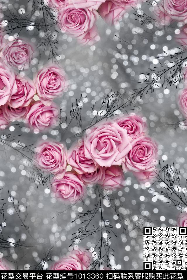 数码华亿平台花卉女装数码印花华亿平台下载（图片编号: 1013360） - 瓦栏（Walan）