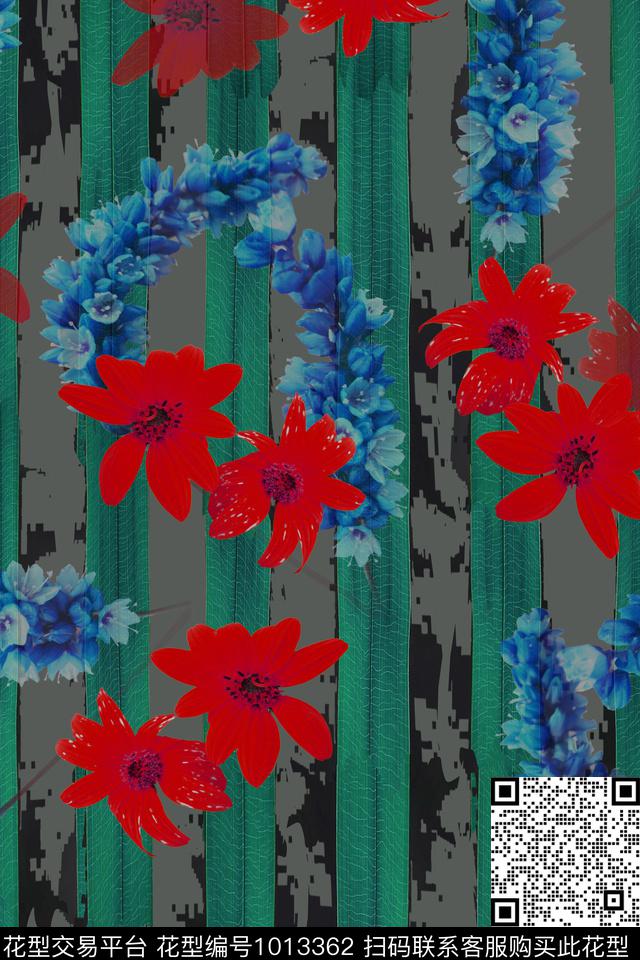 数码华亿平台花卉女装数码印花华亿平台下载（图片编号: 1013362） - 瓦栏（Walan）
