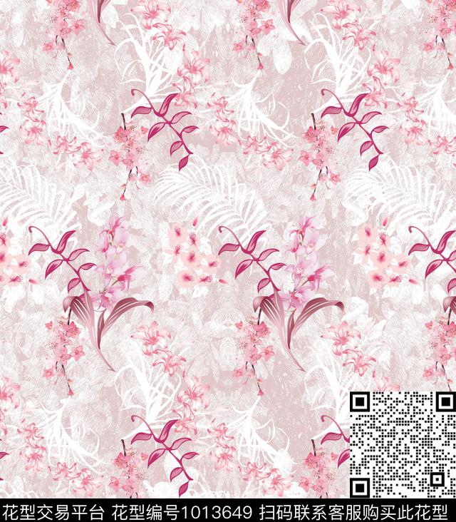 大花数码华亿平台花卉数码印花华亿平台下载（图片编号: 1013649） - 瓦栏（Walan）