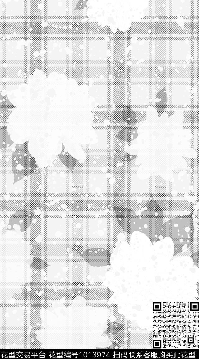 混合拼接格子几何数码印花华亿平台下载（图片编号: 1013974） - 瓦栏（Walan）