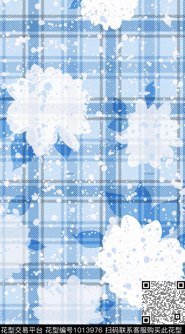 混合拼接格子几何数码印花华亿平台下载（图片编号: 1013976） - 瓦栏（Walan）