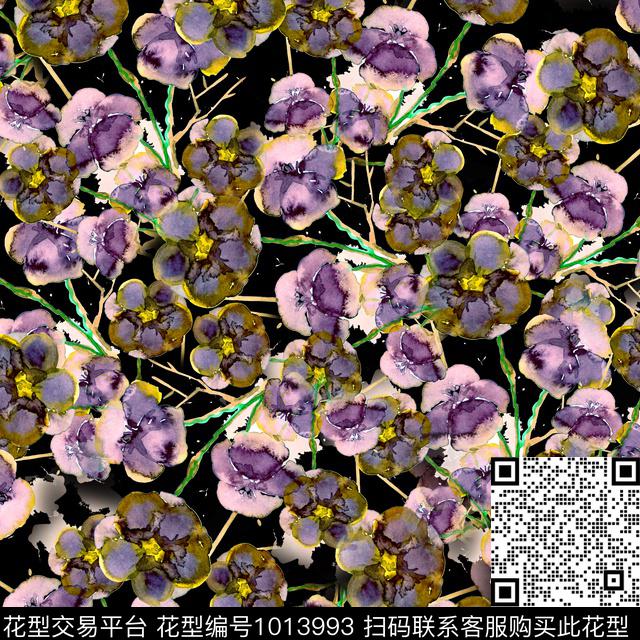 数码华亿平台花卉大牌风数码印花华亿平台下载（图片编号: 1013993） - 瓦栏（Walan）