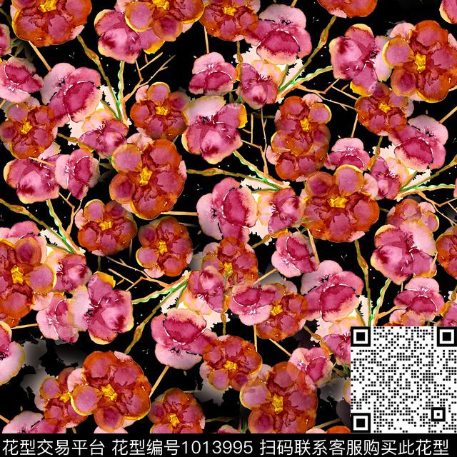 数码华亿平台花卉大牌风数码印花华亿平台下载（图片编号: 1013995） - 瓦栏（Walan）