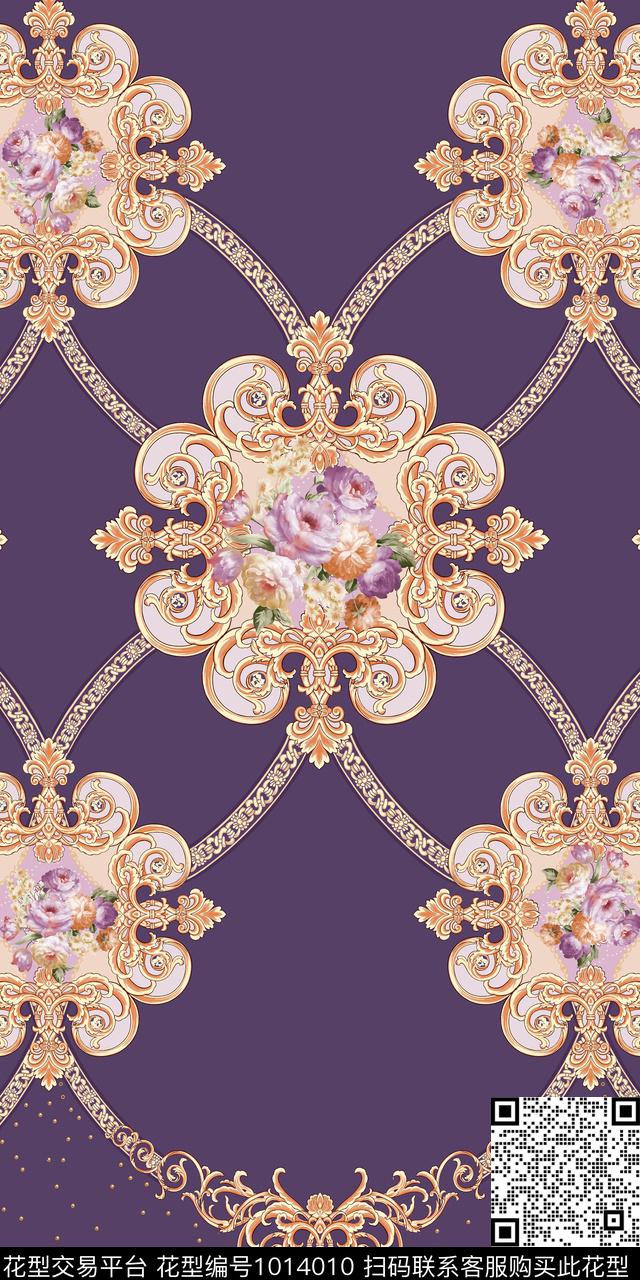 数码华亿平台民族风抽象数码印花华亿平台下载（图片编号: 1014010） - 瓦栏（Walan）