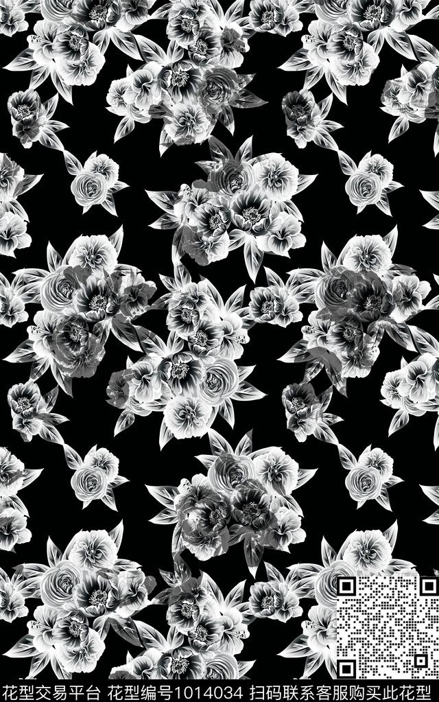 民族风花卉复古数码印花华亿平台下载（图片编号: 1014034） - 瓦栏（Walan）