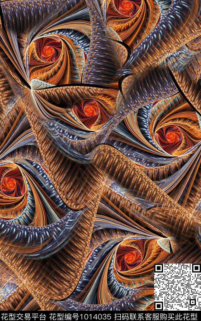 民族风几何复古数码印花华亿平台下载（图片编号: 1014035） - 瓦栏（Walan）