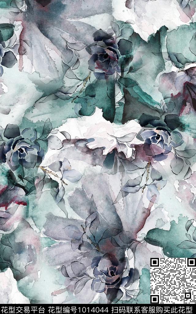 民族风花卉复古数码印花华亿平台下载（图片编号: 1014044） - 瓦栏（Walan）