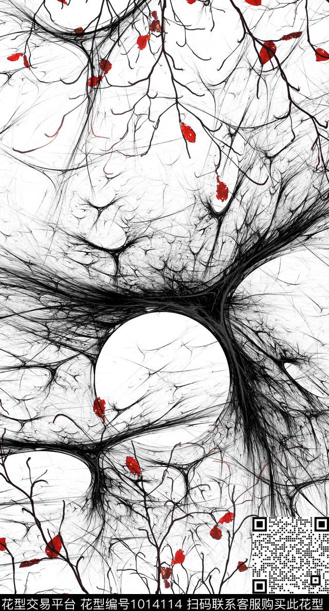 抽象潮牌数码印花华亿平台下载（图片编号: 1014114） - 瓦栏（Walan）