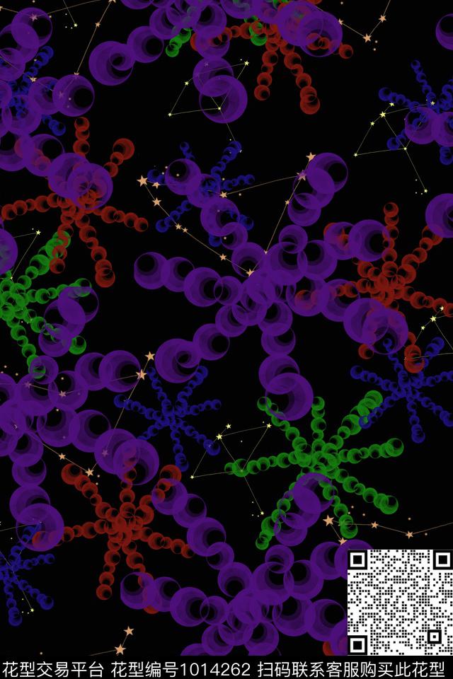 数码华亿平台抽象几何数码印花华亿平台下载（图片编号: 1014262） - 瓦栏（Walan）