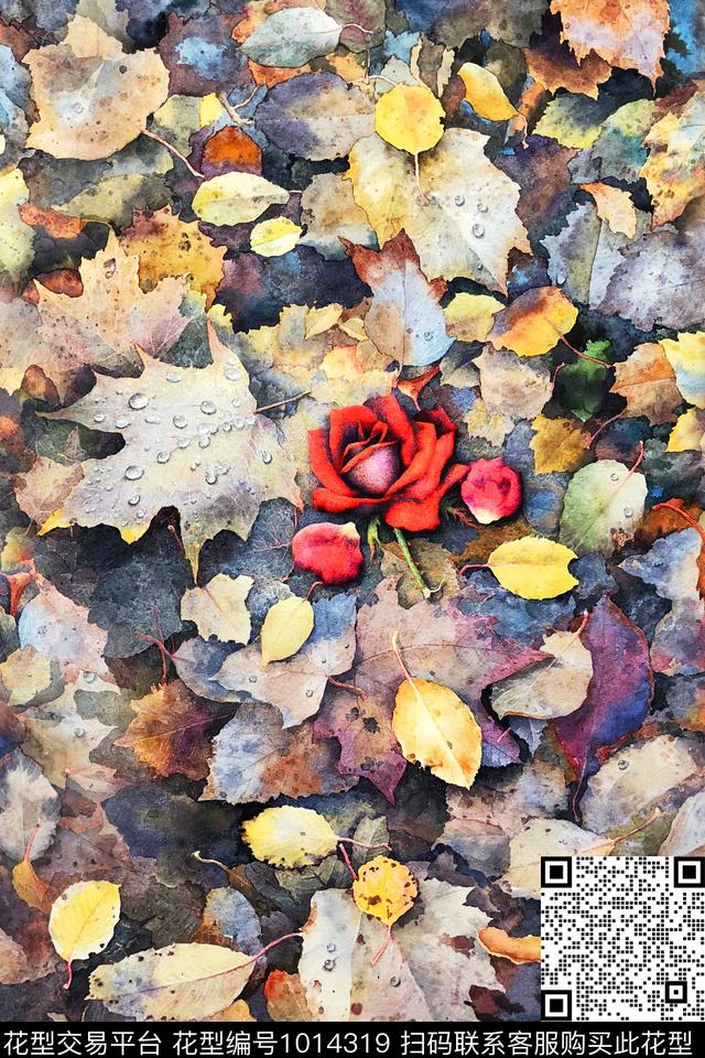 数码华亿平台肌理绿植树叶数码印花华亿平台下载（图片编号: 1014319） - 瓦栏（Walan）