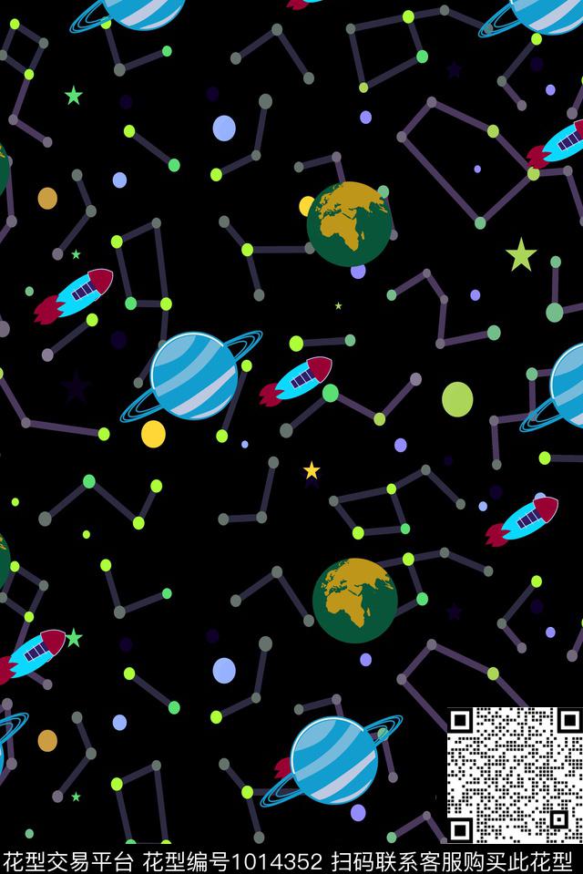 男装星空休闲风数码印花华亿平台下载（图片编号: 1014352） - 瓦栏（Walan）