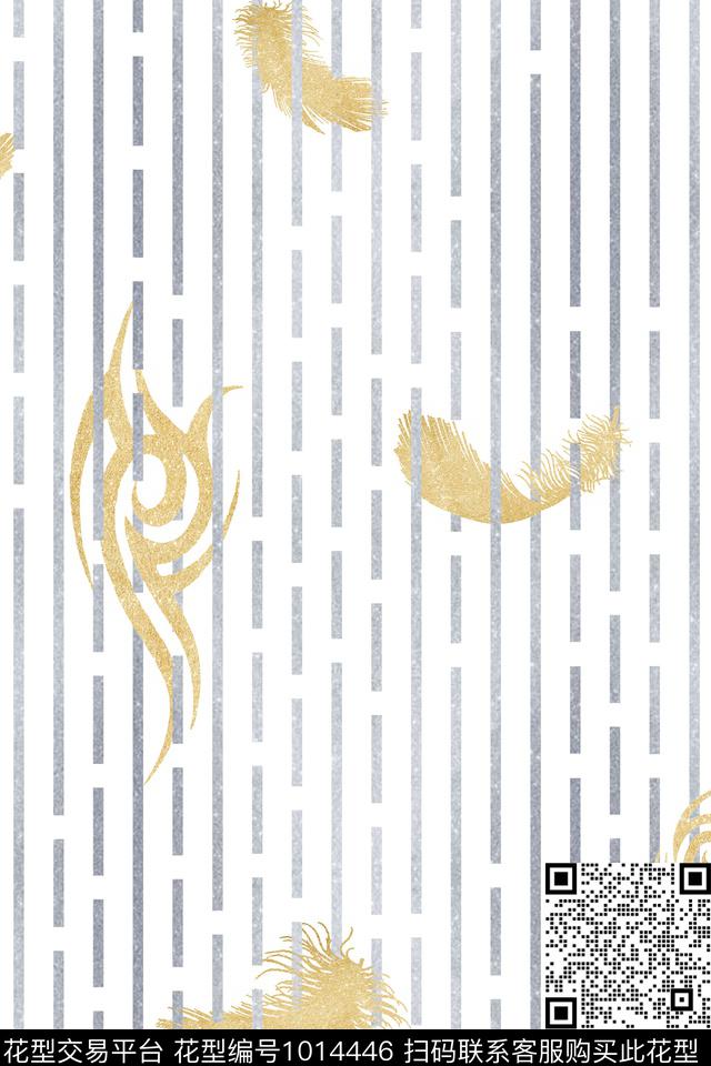 几何男装条纹抽象数码印花华亿平台下载（图片编号: 1014446） - 瓦栏（Walan）