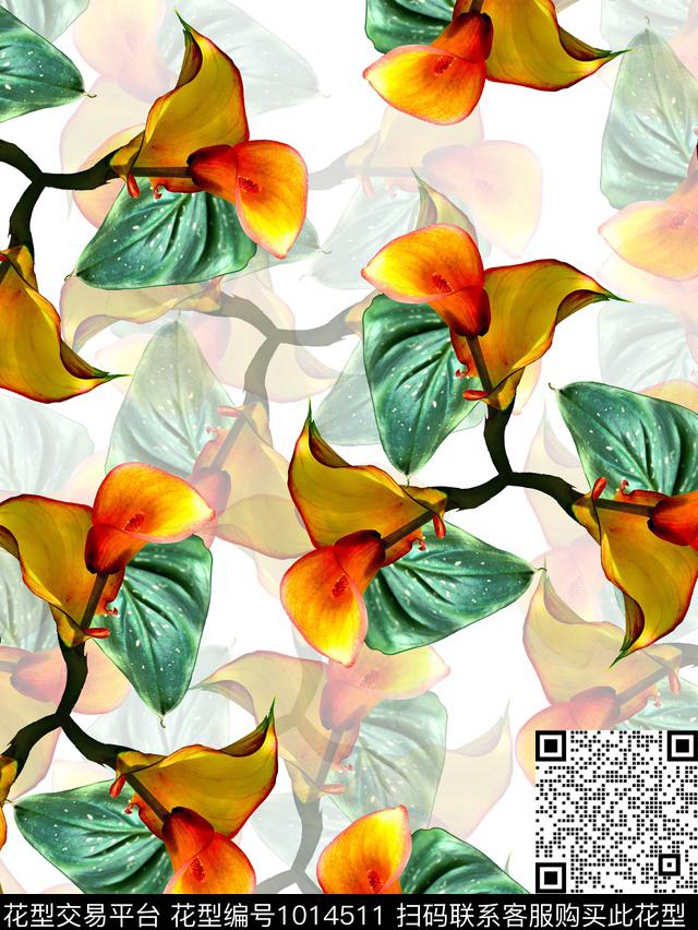照片花卉富贵花花卉数码印花华亿平台下载（图片编号: 1014511） - 瓦栏（Walan）