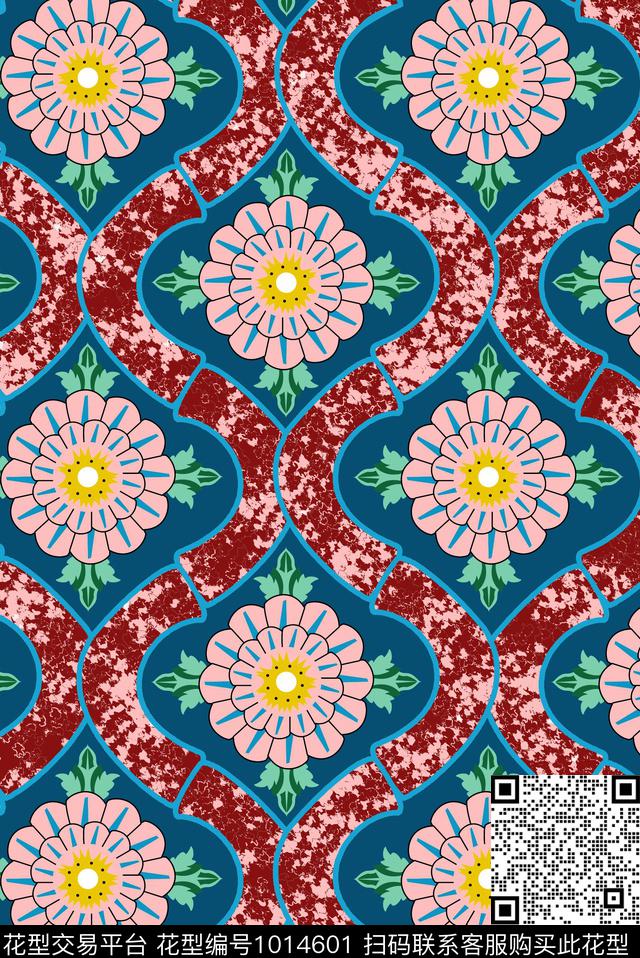 民族风吉祥图案奢华传统印花华亿平台下载（图片编号: 1014601） - 瓦栏（Walan）