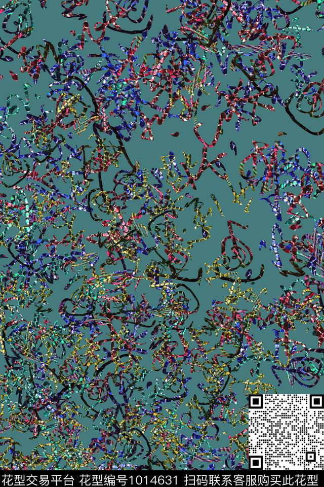 肌理字母数码印花华亿平台下载（图片编号: 1014631） - 瓦栏（Walan）