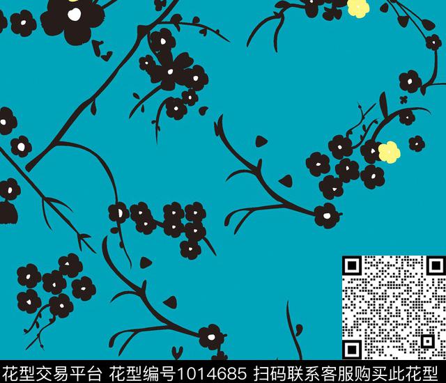 数码华亿平台小碎花花卉数码印花华亿平台下载（图片编号: 1014685） - 瓦栏（Walan）