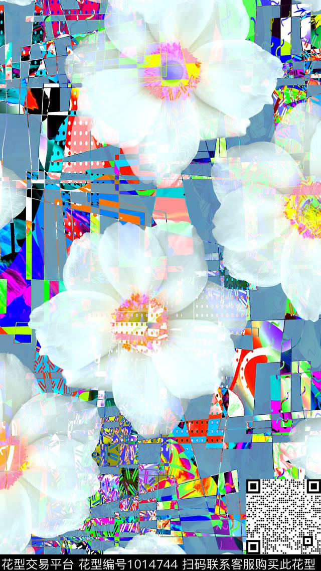 大花数码华亿平台花卉数码印花华亿平台下载（图片编号: 1014744） - 瓦栏（Walan）