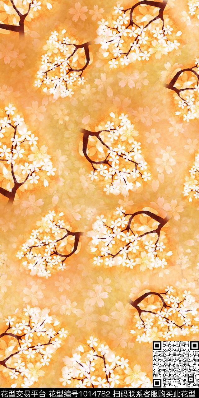 数码华亿平台花卉女装数码印花华亿平台下载（图片编号: 1014782） - 瓦栏（Walan）