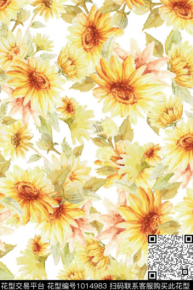 数码华亿平台花卉女装数码印花华亿平台下载（图片编号: 1014983） - 瓦栏（Walan）