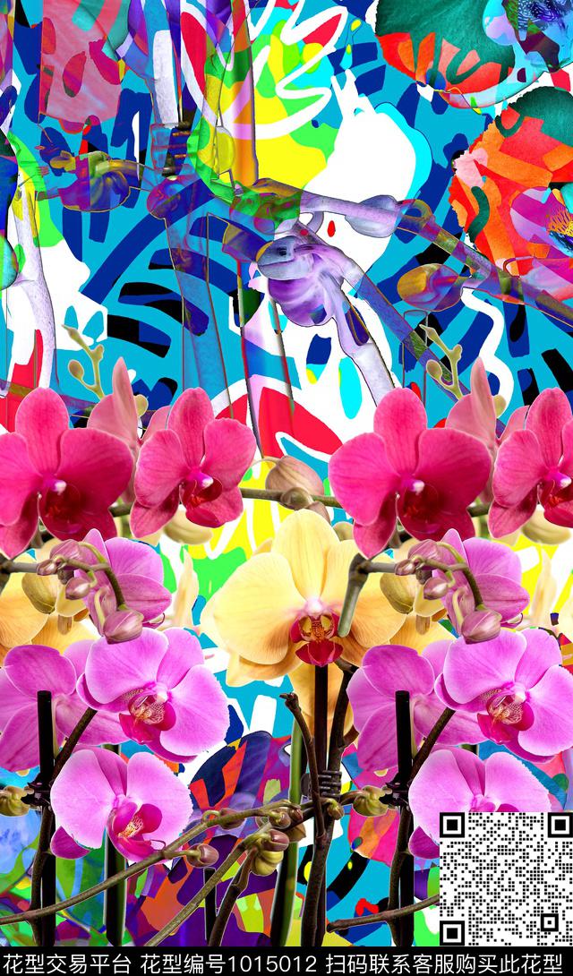 数码华亿平台花卉女装数码印花华亿平台下载（图片编号: 1015012） - 瓦栏（Walan）