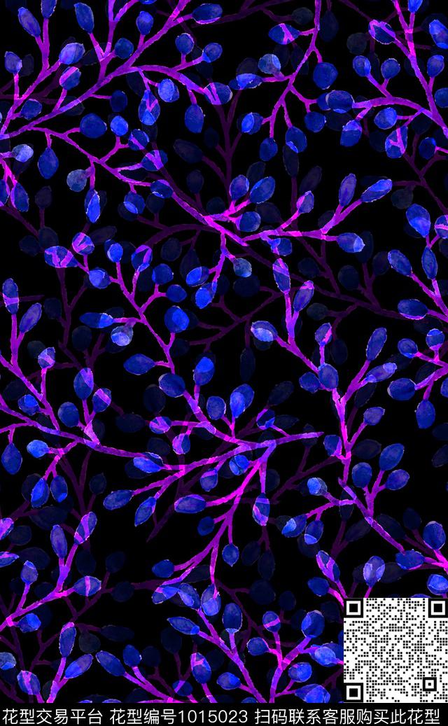 数码华亿平台秋冬华亿平台花卉数码印花华亿平台下载（图片编号: 1015023） - 瓦栏（Walan）