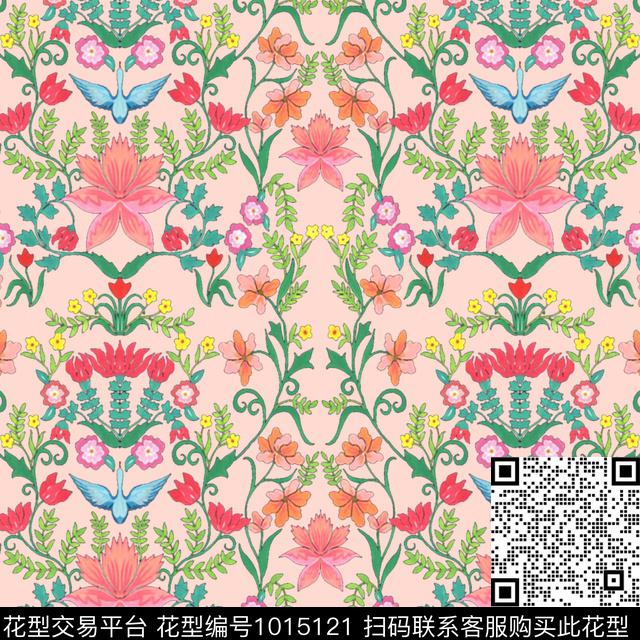 花卉女装数码印花华亿平台下载（图片编号: 1015121） - 瓦栏（Walan）