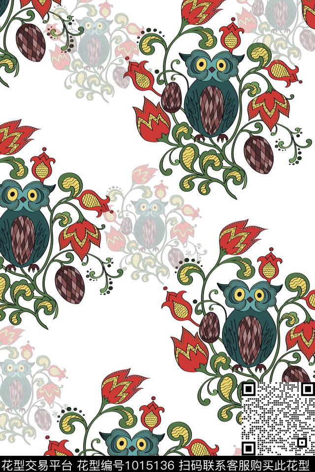 动物花卉数码华亿平台民族风数码印花华亿平台下载（图片编号: 1015136） - 瓦栏（Walan）