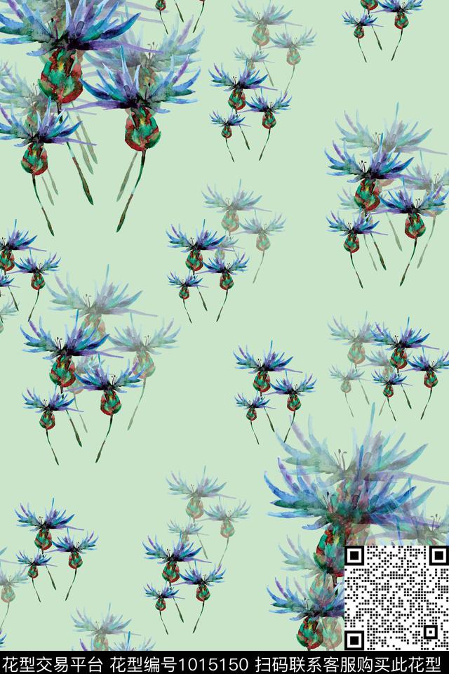 动物花卉数码华亿平台蒲公英数码印花华亿平台下载（图片编号: 1015150） - 瓦栏（Walan）