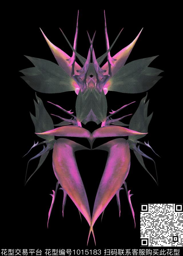 衬衫鲜花水草数码印花华亿平台下载（图片编号: 1015183） - 瓦栏（Walan）