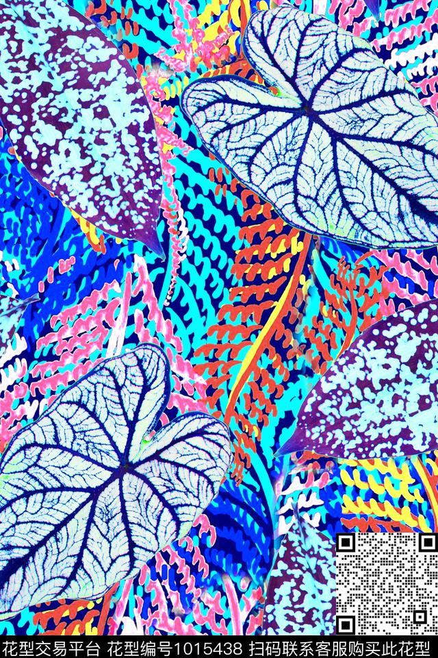 肌理绿植树叶数码印花华亿平台下载（图片编号: 1015438） - 瓦栏（Walan）