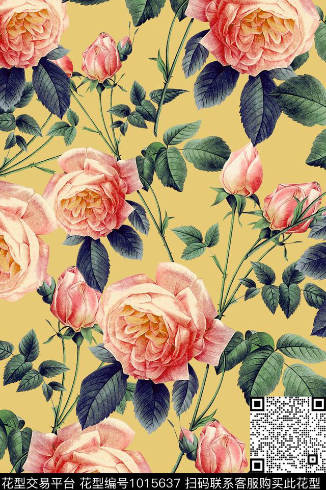 数码华亿平台花卉迪拜花卉数码印花华亿平台下载（图片编号: 1015637） - 瓦栏（Walan）