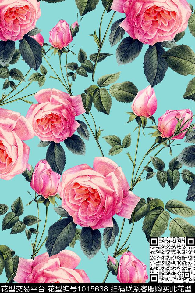 数码华亿平台花卉迪拜花卉数码印花华亿平台下载（图片编号: 1015638） - 瓦栏（Walan）