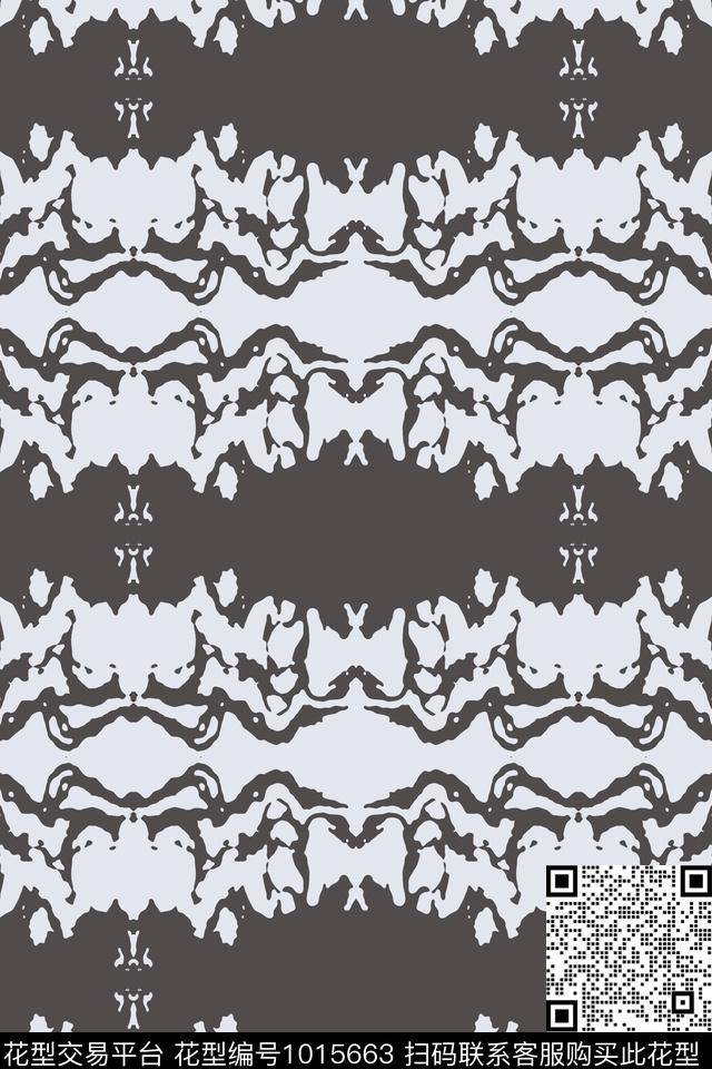 抽象风格化花卉条纹图案传统印花华亿平台下载（图片编号: 1015663） - 瓦栏（Walan）