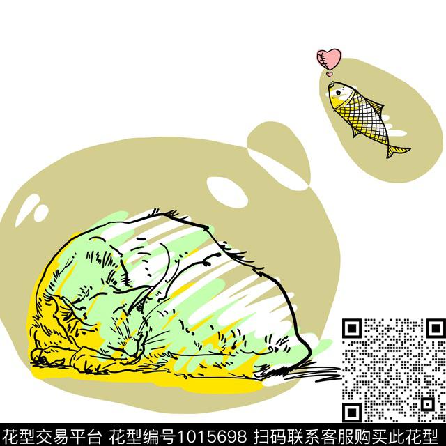 趣味潮牌插画数码印花华亿平台下载（图片编号: 1015698） - 瓦栏（Walan）