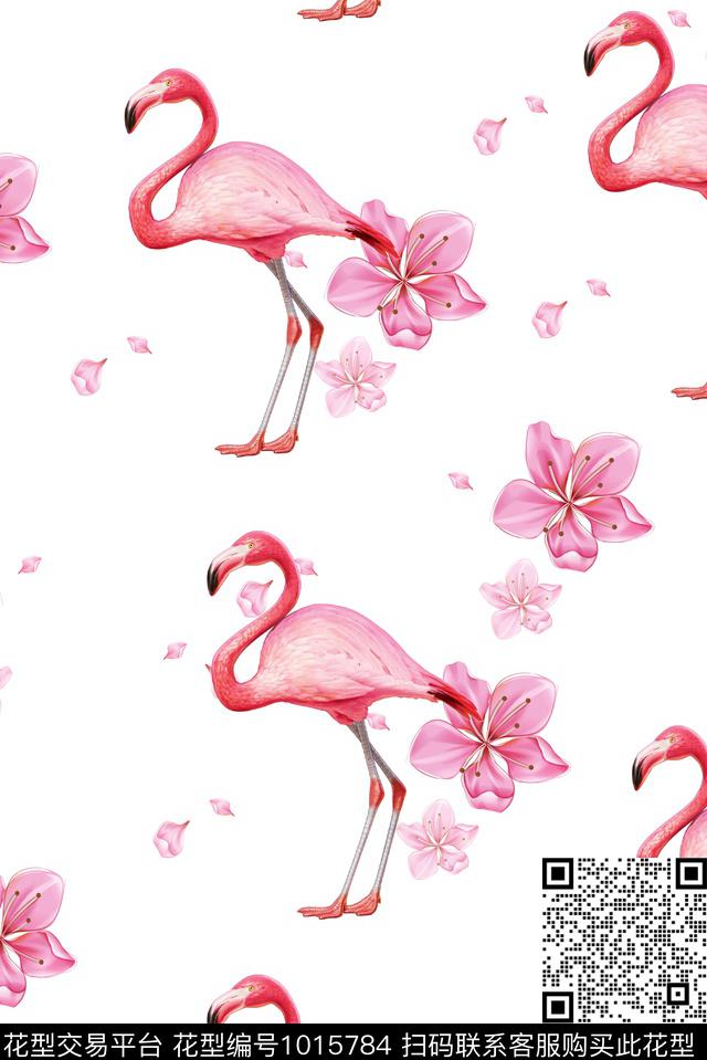 手绘花卉花卉女装数码印花华亿平台下载（图片编号: 1015784） - 瓦栏（Walan）