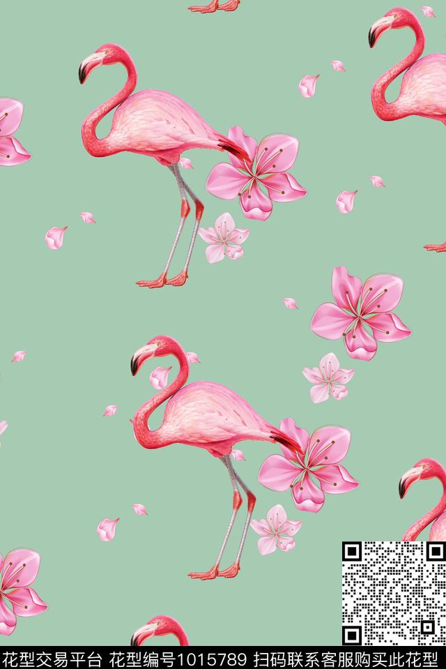 手绘花卉花卉女装数码印花华亿平台下载（图片编号: 1015789） - 瓦栏（Walan）