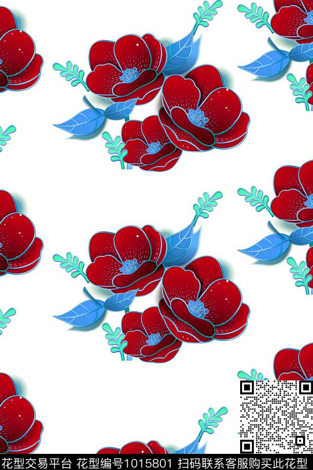 大花数码华亿平台花卉数码印花华亿平台下载（图片编号: 1015801） - 瓦栏（Walan）