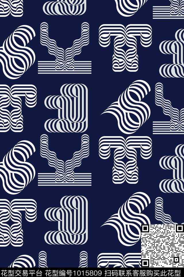 几何素色字母传统印花华亿平台下载（图片编号: 1015809） - 瓦栏（Walan）