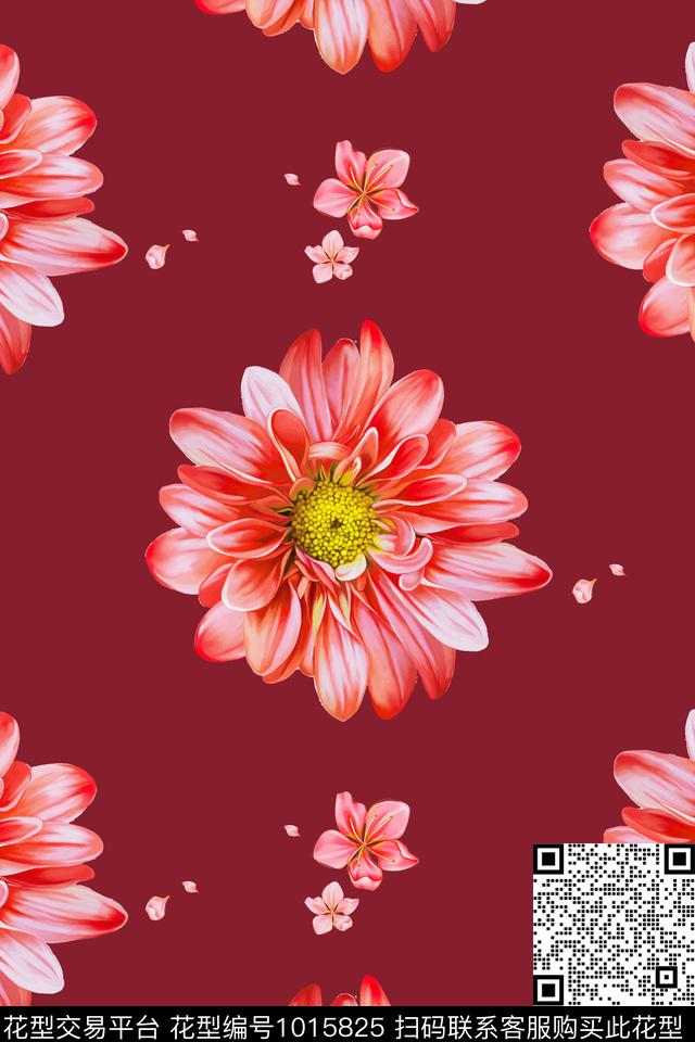 大花数码华亿平台向日葵数码印花华亿平台下载（图片编号: 1015825） - 瓦栏（Walan）