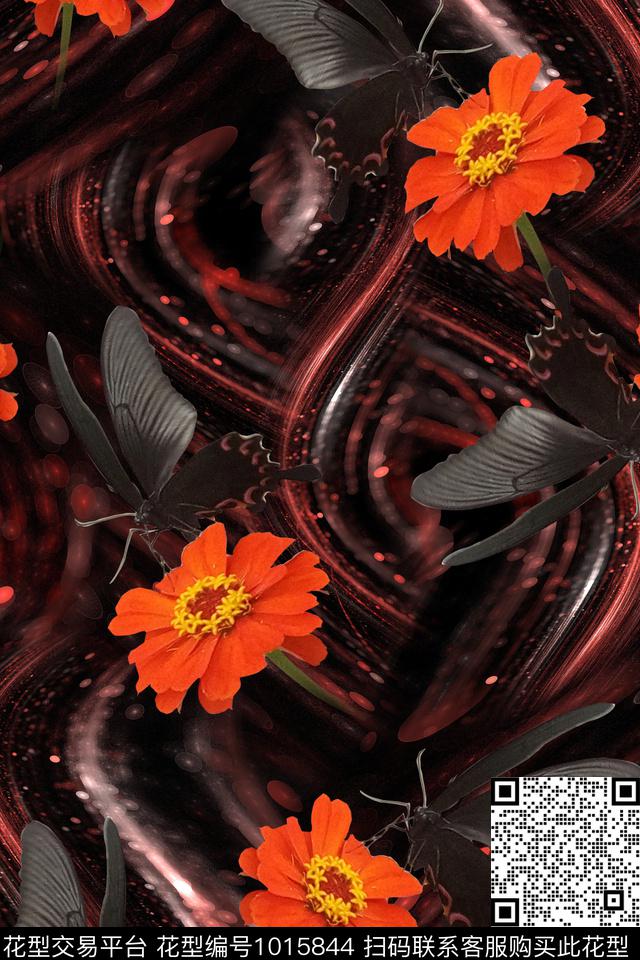 数码华亿平台花卉女装数码印花华亿平台下载（图片编号: 1015844） - 瓦栏（Walan）