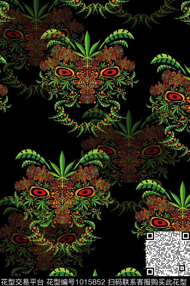 动物花卉花卉绿植树叶数码印花华亿平台下载（图片编号: 1015852） - 瓦栏（Walan）