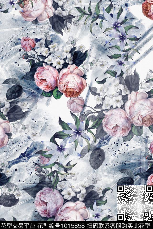 数码华亿平台花卉女装数码印花华亿平台下载（图片编号: 1015858） - 瓦栏（Walan）