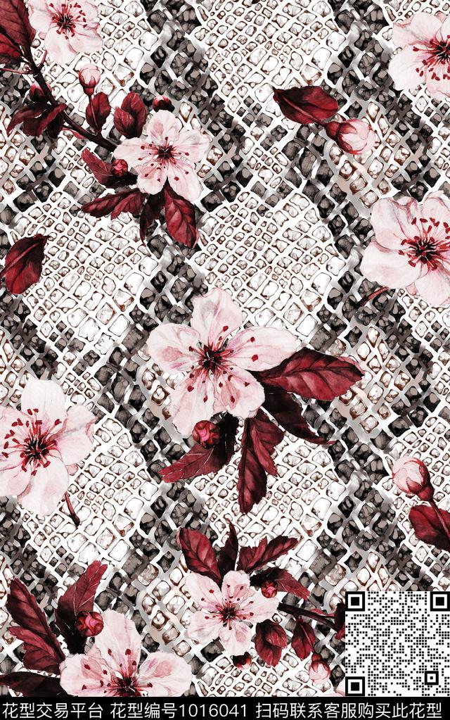 数码华亿平台民族风花卉数码印花华亿平台下载（图片编号: 1016041） - 瓦栏（Walan）