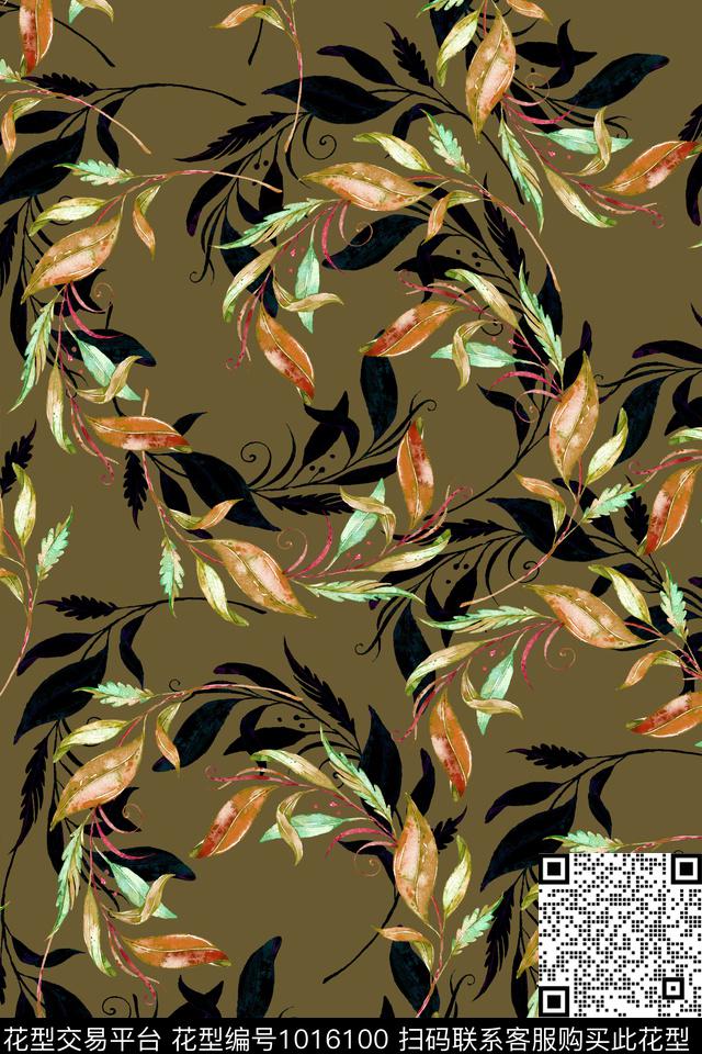 数码华亿平台水彩花卉手绘花卉数码印花华亿平台下载（图片编号: 1016100） - 瓦栏（Walan）