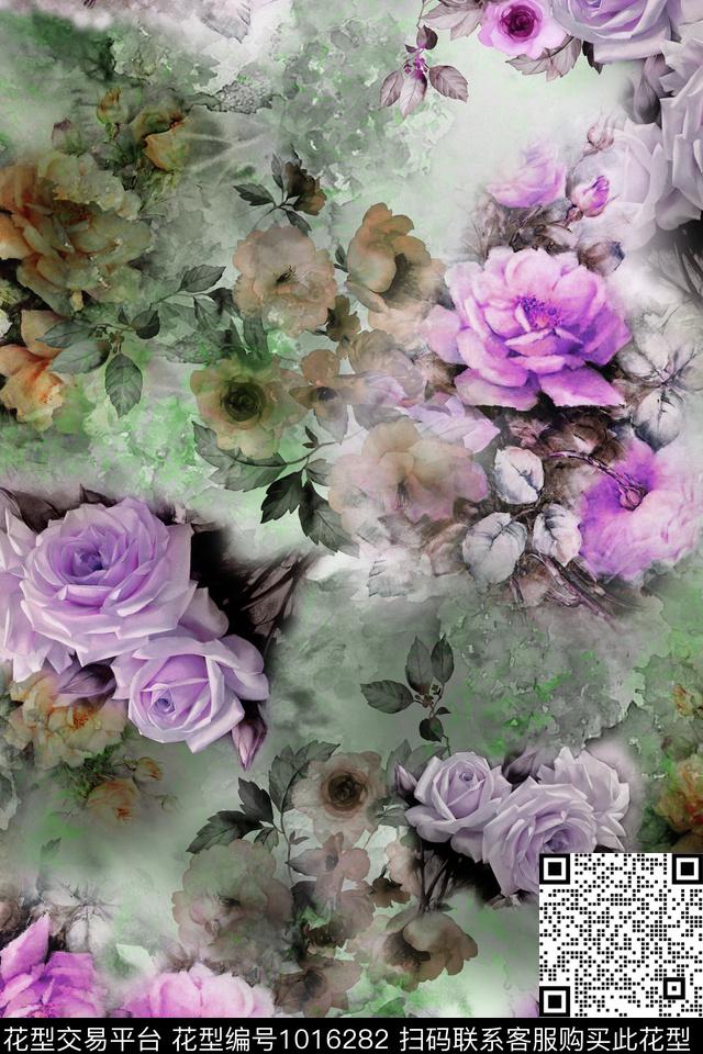 数码华亿平台花卉油画华亿平台数码印花华亿平台下载（图片编号: 1016282） - 瓦栏（Walan）