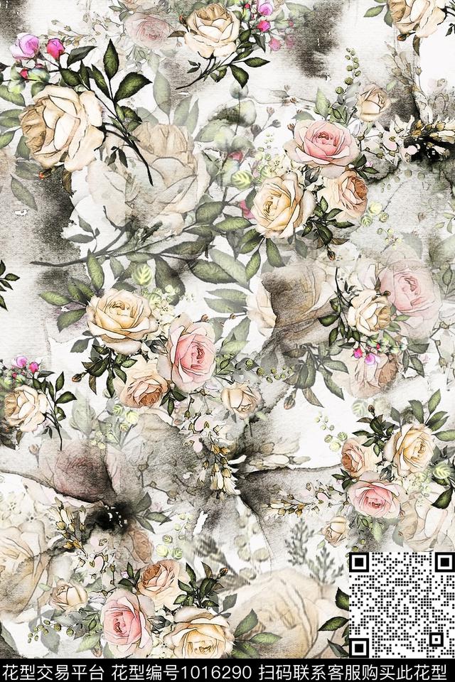 数码华亿平台花卉女装数码印花华亿平台下载（图片编号: 1016290） - 瓦栏（Walan）
