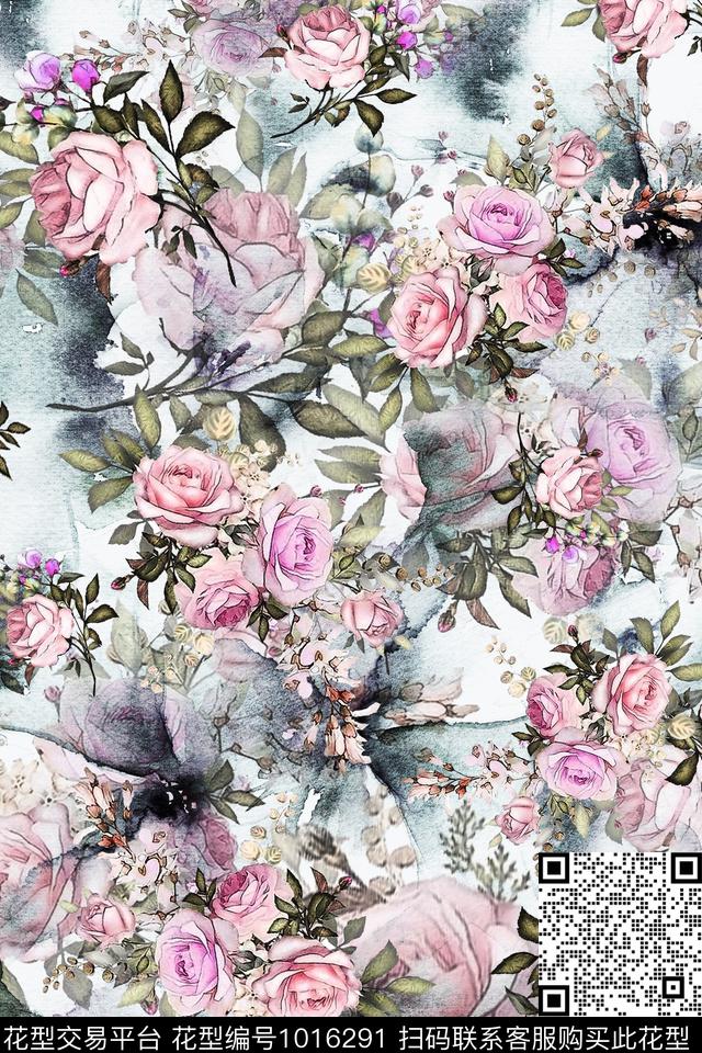 数码华亿平台花卉女装数码印花华亿平台下载（图片编号: 1016291） - 瓦栏（Walan）