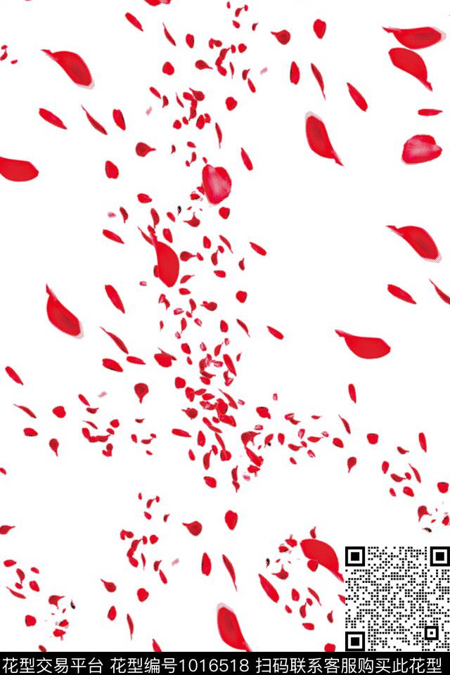 花瓣创意春夏华亿平台数码印花华亿平台下载（图片编号: 1016518） - 瓦栏（Walan）